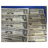 25 Circulated 1963B $1.00 Notes