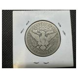 Semi Key Date 1896-s Silver Barber Half Dollar (Greybook Wholesale price for a G4 is $85)