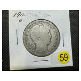 Better Date 1900-O Silver Barber Half Dollar