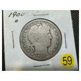 Better Date 1900-O Silver Barber Half Dollar