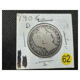 1906-D Silver Barber Half Dollar