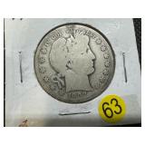 1907 Silver Barber Half Dollar