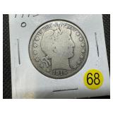 1915-D Silver Barber Half Dollar