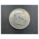 1950-D AU Silver Franklin Dollar