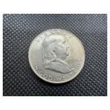 1950-D AU Silver Franklin Dollar