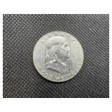 1953-S AU Silver Franklin Dollar