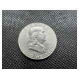 1953-S AU Silver Franklin Dollar