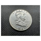 1954 AU Silver Franklin Dollar