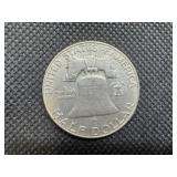 1957-D Silver Franklin Dollar