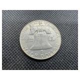 1957-D Silver Franklin Dollar