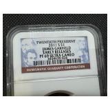 Twentieth President 2011 S $1 James Garfield Early Releases PF69 Ultra Cameo