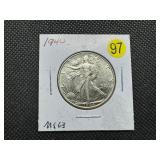 1944 Walking Liberty Half Dollar Marked MS63 when purchased