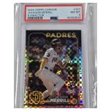 Jackson Merrill Rookie 2024 Topps Chrome X-Fractor #207 PSA Graded 8 - San Diego Padres Baseball Card