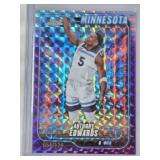 Anthony Edwards 2025 Topps Chrome Purple Refractor #77 and Numbered 54/129 - Minnesota Timberwolves Basketball Card