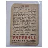 Hal Rice 1951 Bowman #300 - St. Louis Cardinals Vintage Baseball Card