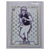 J.J. McCarthy Rookie 2024 Panini Phoenix Contours Insert #CON-JMY - Minnesota Vikings Football Card