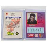 Lot of 2 Brett Favre Rookie Football Cards including Classic and Wild Card