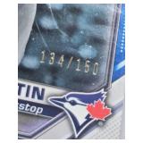 Austin Martin Rookie 2021 Bowman Blue Foil 1st Edition #BFE-87 and Numbered 134/150 - Toronto Blue Jays Baseball Card