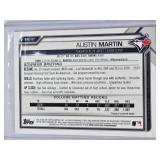 Austin Martin Rookie 2021 Bowman Blue Foil 1st Edition #BFE-87 and Numbered 134/150 - Toronto Blue Jays Baseball Card