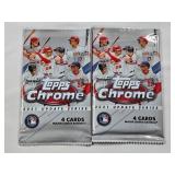 Lot of 2 Unopened Topps Chrome 2021 Update Series Packs