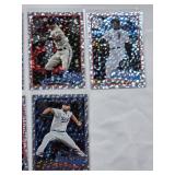 Lot of 7 2024 Topps Foil Inserts Featuring Jackie Robinson, Willie Mays, Carlos Correa, Frank Thomas, Ichiro, Bryce Harper, and Clayton Kershaw