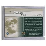 Tiger Woods Rookie 2001 Upper Deck SP Authentic Preview Ambassadors of Golf #51 - Golf Card