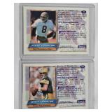 Lot of 2 1994 Topps Finest Football Cards Featuring Steve Young and Brett Favre