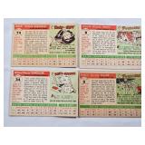 Lot of 4 Vintage 1955 Topps Baseball Cards Featuring Bob Borkowski, Hal Smith, Wayne Terwilliger, and Bob Miller.
