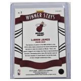 LeBron James 2023-24 Panini Donruss Optic Winner Stays Prizm #2 - Miami Heat Basketball Card