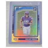 Dallas Turner Rookie 2024 Panini Donruss Optic Silver Holo Prizm #224 - Minnesota Vikings Football Card