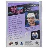 Connor McDavid 2023-24 Synergy Light Up the Night Silver Foil Insert #LN-MC - Edmonton Oilers Hockey Card
