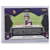 J.J. McCarthy Rookie 2024 Panini Mosaic Green Prizm #275 - Minnesota Vikings Football Card