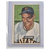Ted Beard 1951 Bowman #308 - Pittsburgh Pirates Vintage Baseball Card