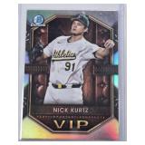 Nick Kurtz Rookie 2025 Bowman Chrome VIP Refractor #VIP-2 - Oakland Athletics Baseball Card