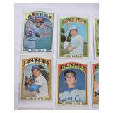 Lot of 50 Vintage 1972 Topps Baseball Cards Featuring Players Like Mike Cuellar and Ron Bryant