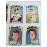 Lot of 50 Vintage 1972 Topps Baseball Cards Featuring Players Like Mike Cuellar and Ron Bryant