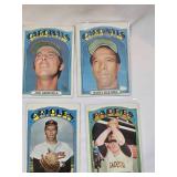 Lot of 50 Vintage 1972 Topps Baseball Cards Featuring Players Like Mike Cuellar and Ron Bryant