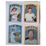 Lot of 50 Vintage 1972 Topps Baseball Cards Featuring Players Like Mike Cuellar and Ron Bryant