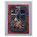 Anthony Edwards 2022-23 Panini Prizm Red Wave Refractor #56 - Minnesota Timberwolves Basketball Card