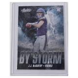 J.J. McCarthy Rookie 2024 Panini Absolute By Storm Insert #BS-JJM - Minnesota Vikings Football Card