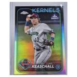 Luke Keaschall Pro Debut 2024 Topps Chrome Refractor PDC-125 - Cedar Rapids Kernels Baseball Card