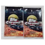 Lot of 2 Unopened 2021 Topps Chrome Tennis Packs