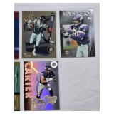 Lot of 7 Cris Carter Football Cards featuring Premium Inserts