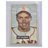 Ray Coleman 1951 Bowman #136 - St. Louis Browns Vintage Baseball Card