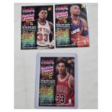 Lot of 3 Extreme Corps Basketball Cards Featuring Charles Barkley, Patrick Ewing, and Scottie Pippen.