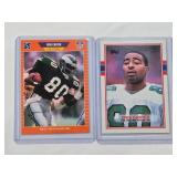 Lot of 2 Cris Carter Rookie Cards Including Topps and Pro Set NFL Cards