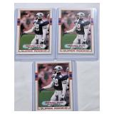 Lot of 3 Michael Irvin Super Rookie Football Cards - Dallas Cowboys Cards