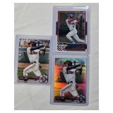 Lot of 3 Royce Lewis Rookie Refractors - Bowman Chrome Refractor and 2017 USA Baseball Numbered 9/209.