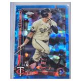Brooks Lee Rookie 2025 Topps Chrome Cracked Ice #234 - Minnesota Twins Baseball Card