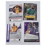 Lot of 6 LeBron James Insert Cards including National Pride, Epic Performers, Dominance, Metal, Crusade, Give and Go